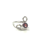 Silver & Rhodolite Garnet Circles Ring by Selwyn Gale