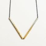 Gold Gradient Flux Necklace by Rebecca Burt