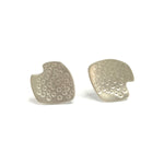 White Heart Urchin Studs by Karen Williams